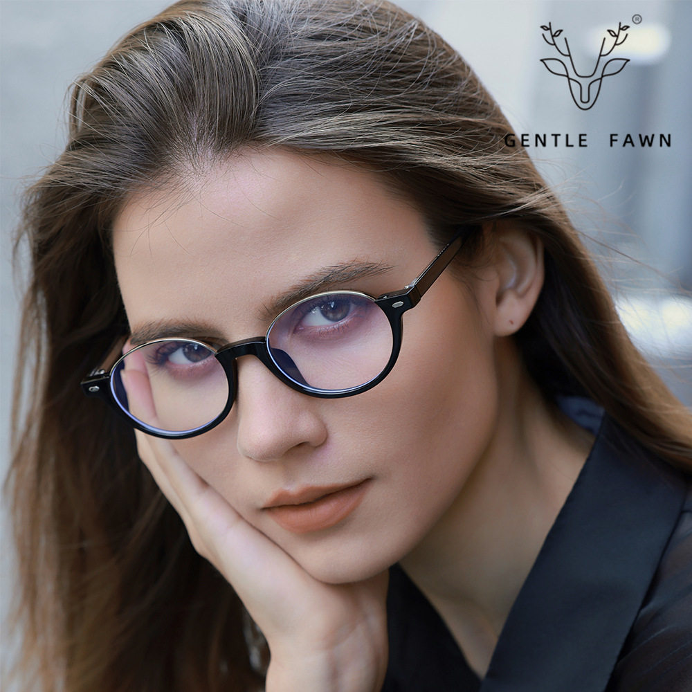 K9171 New Tr90 Plate Leg Mirror Frame Fashion Anti-Blue Light Flat Mirror Nerd Frame Small Frame Glasses Women