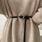 Тонкий пояс из женской искусственной кожи ins fashion decoration, костюм, пальто с юбкой, свитер, пояс с завязками на талии
