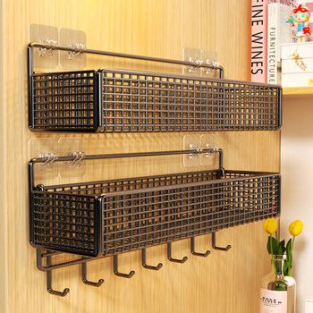 Punch-free Wall Storage Rack Dormitory Bedside Bedside Storage Rack Basket Dormitory Wall Wall Hanging Upper Bunk Artifact