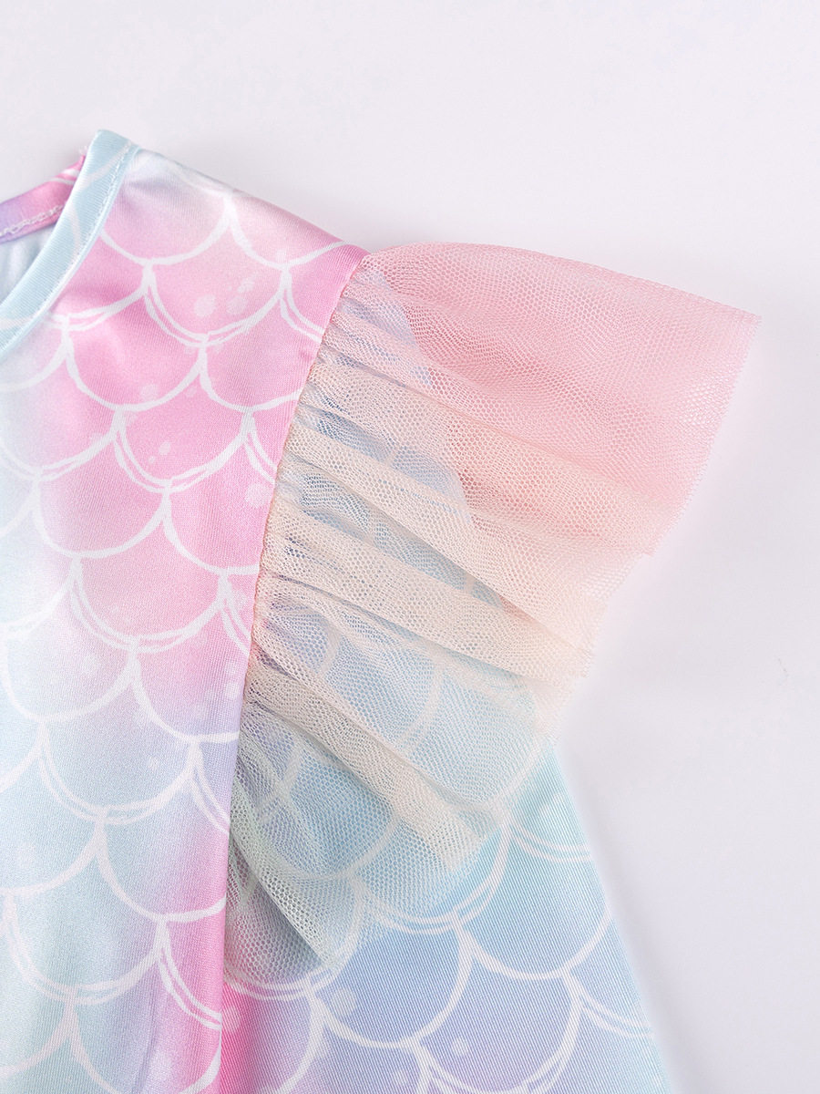 Style Fashion Girls' Dress, Autumn Mesh Kids' Dress, Cute Baby Dress