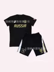 Aliexpress Cross-Border Summer Hot-Selling New Series Wrestling Sports Short-Sleeved Wrestling T-Shirt Set Wholesale in Stock