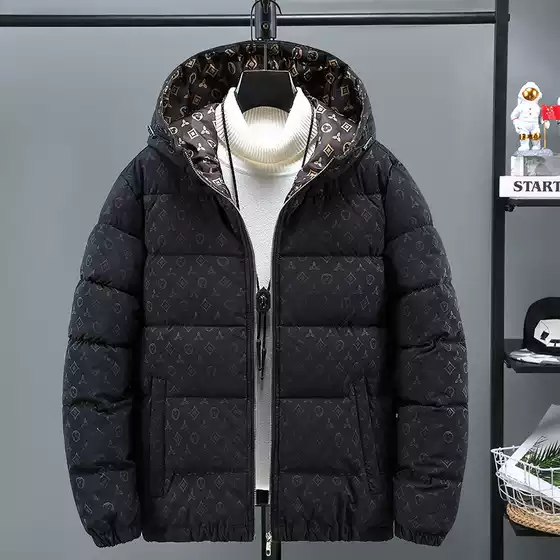 Cross-Border Winter Cotton Outwear Men's New Handsome Short Cotton Outwear Korean Style Slim Trendy down Cotton Outwear Jacket Men's Clothing