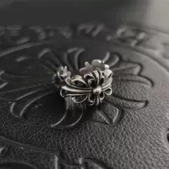 Crowe Heart Ring Opening Classic Cruciferous Iris Vintage Punk Cross Couple Opening Ring Jewelry