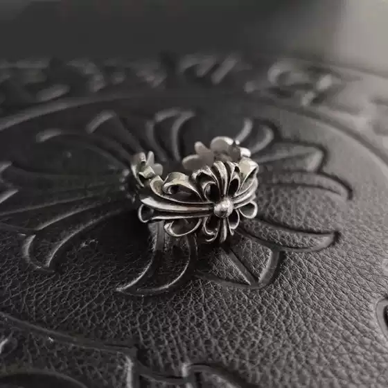 Crowe Heart Ring Opening Classic Cruciferous Iris Vintage Punk Cross Couple Opening Ring Jewelry
