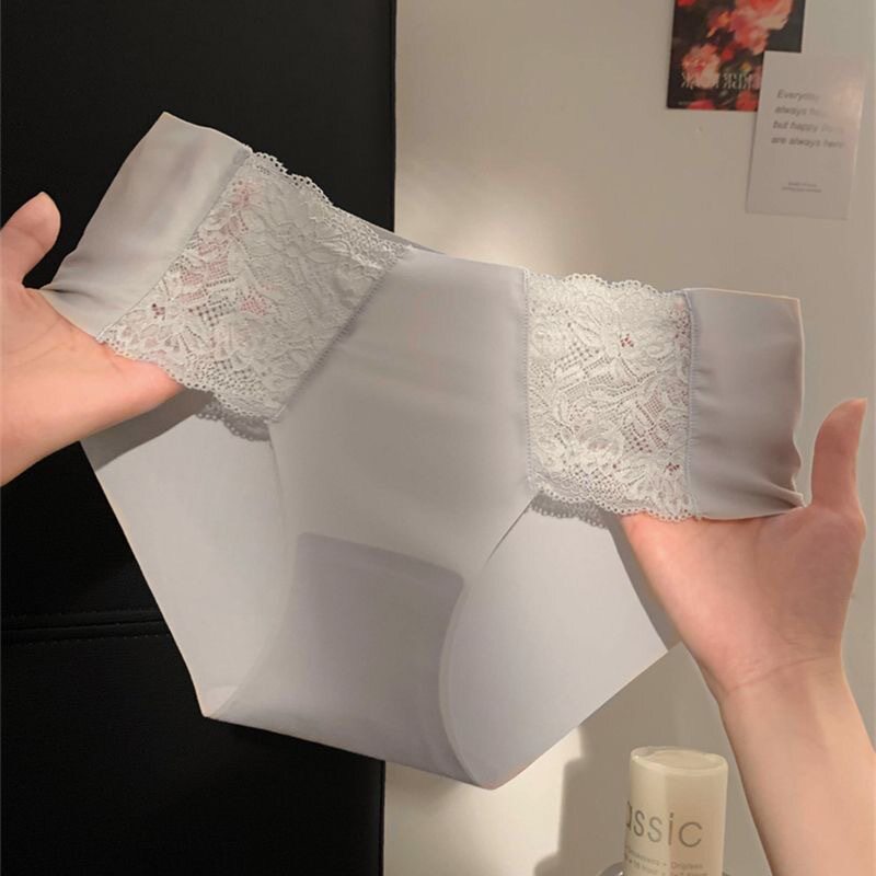 Sexy Lace Women's Briefs, High Elastic Elastic Waistband, Comfortable, Breathable, Skin-Friendly, Non-Restraint Underwear for Girls