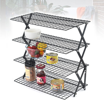 Factory Direct Batch Outdoor Camping Iron Rack Storage Portable Storage Rack Picnic Rack Foldable Table