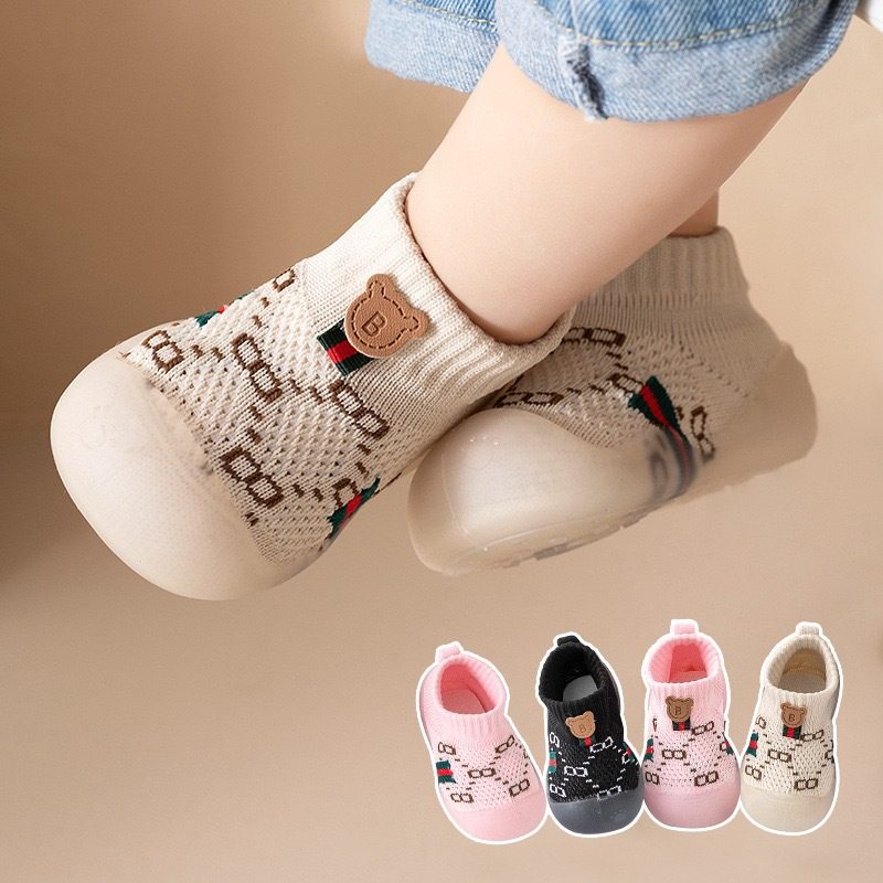 Baby Shoes Soft-Soled Baby Toddler Shoes Breathable Mesh Fly-Knit Shoes Spring & Fall Flats 0-1-2 Years Old Children's Shoes Anti-Kick