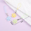 Colorful Cherry Blossom Keychain Lobster Clasp Lanyard DIY Jewelry Accessories Keychain Bag Phone Chain Pendant