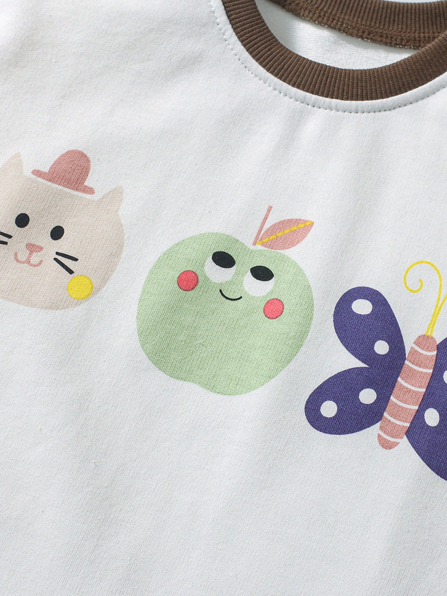 [Style] Girls' Short-sleeve Set, Summer Kids' Cotton 2-piece Outfit