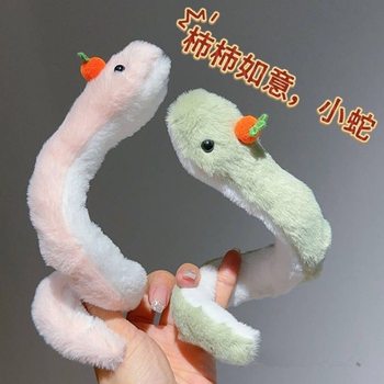 Cute Little Snake Doll Year of the Snake Mascot New Plush Toy Cloth Doll Green Snake Doll Catch Baby Machine Gift
