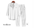 Long sleeve trousers white