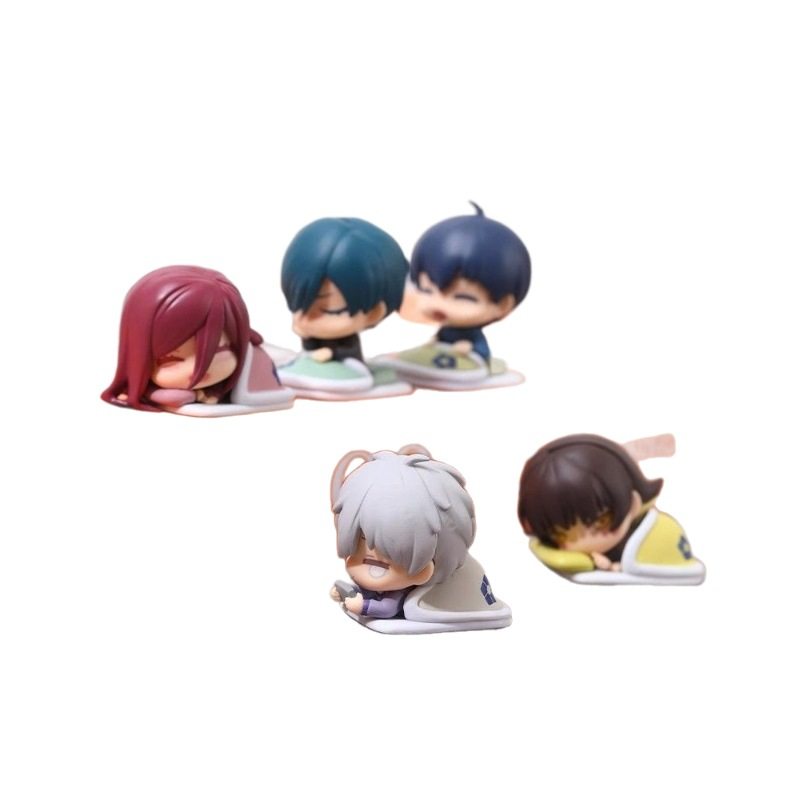 In-Stock Blue Prison Sleep Capsule Toy Stasto Blue Lock Bee Le Qian Sleep Pose Doll Figurine for Women