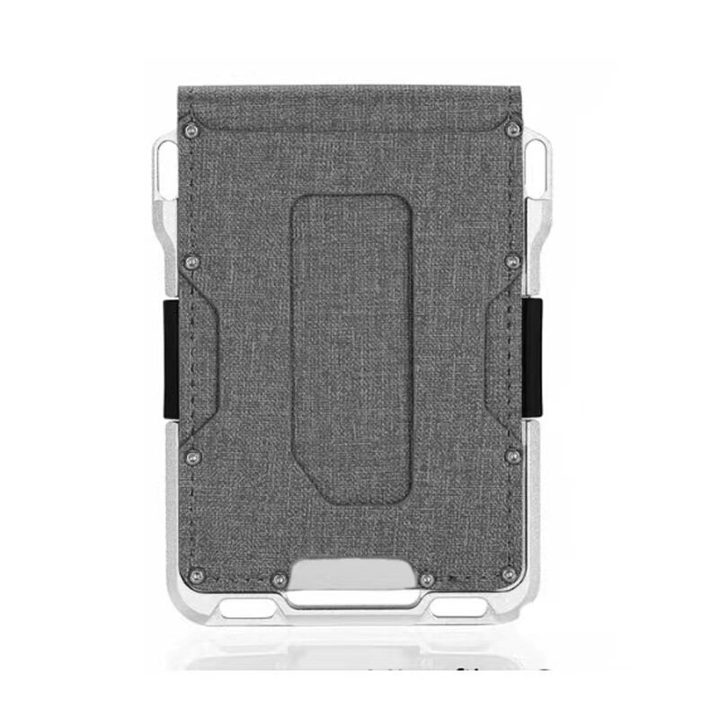 Cross-border Explosive RFID Metal Anti-magnetic Aluminum Alloy Card Holder Multi-function Men's Genuine Leather Credit Card Card Case Wallet