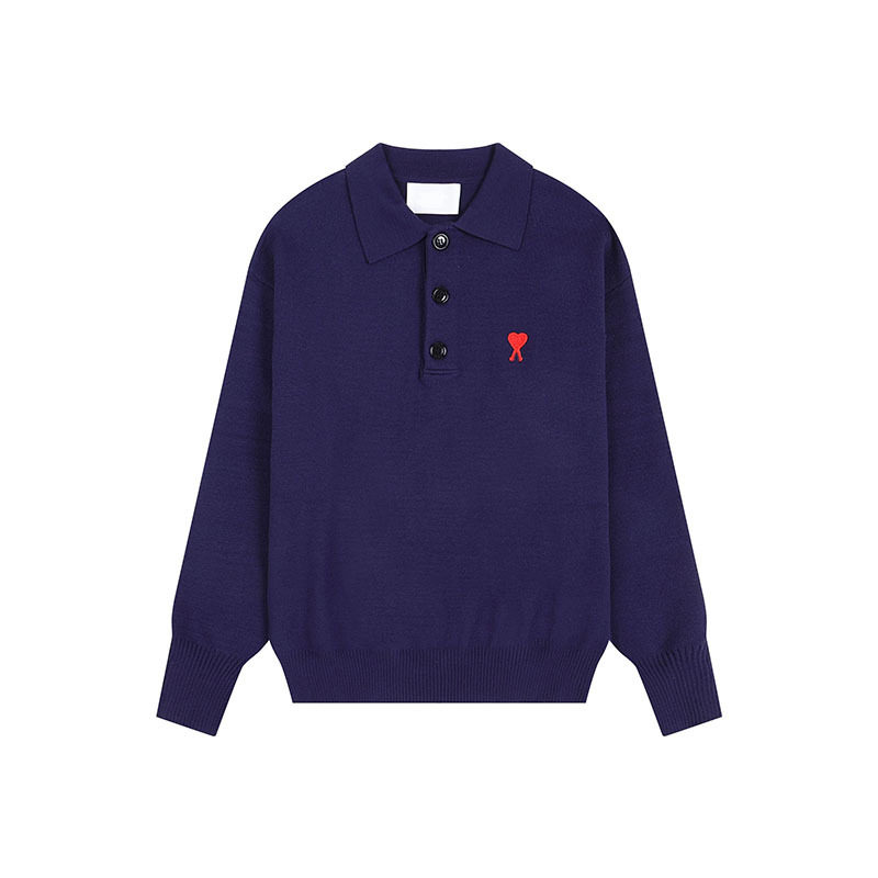 秋冬新款高领爱心毛衣男女条纹青年桃心跨境外贸休闲套头针织衫