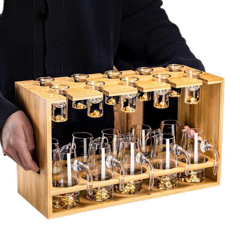 Wine Set Crystal Glass Shot Glass One-Shot Wine Dispenser Bullet Cup Chinese White Wine Glass Set for Home Use