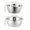 Stainless Steel Draining Basket for Washing Vegetables, Kitchen Household Fruit Washing Basket, Rice Washing Basin, Sieve, Thickened and Basin Hanging