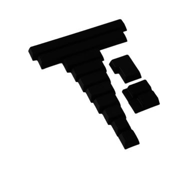 Pbt Material Xda2 Black and White Frosted Large Key Blind Spot Cross Chrysanthemum Large Key Blank Mechanical Keyboard Keycap