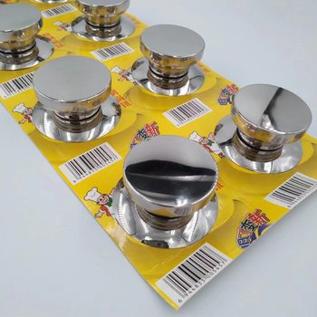 Stainless steel button Korean-style polished bright button home kitchen accessories top bead handle button daily necessities flat pot button wholesale