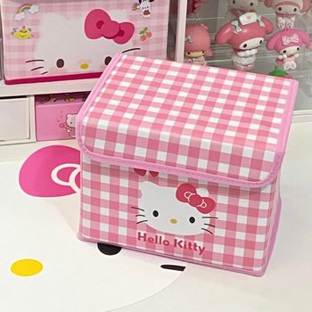 Ins Cute Cartoon Dormitory Desktop Storage Basket Home Girly Heart Foldableable Storage Box Storage Basket Storage Basket