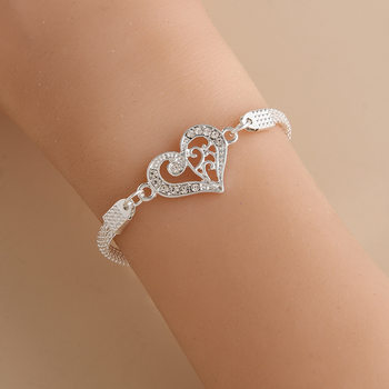 European and American AliExpress Explosive Personality Creative Love Bracelet Beach Jewelry Women's Ins Simple Chain Diamond Hand Ornaments