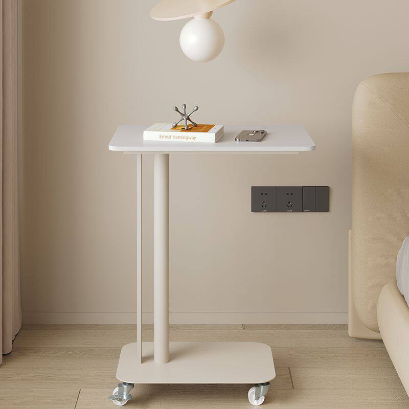 Cream Style Bedside Table Small Bedroom Home Simple Modern Light Luxury Alternative Iron Mobile Storage Rack Side Table