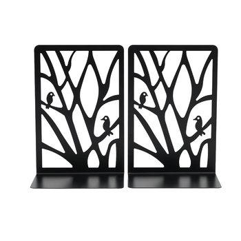 Desktop Bookshelf Metal Book Clip Storage Wrought Iron Bookend L Tree-Shaped Bookend Hollow Decoration Manufacturer Other