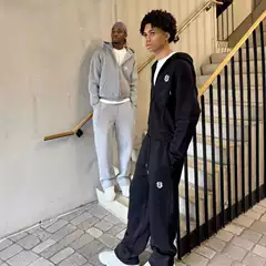 European and American Cross-Border New Street Fashion Hip-Hop Zipper Loose-Fitting Unisex Sports Suit