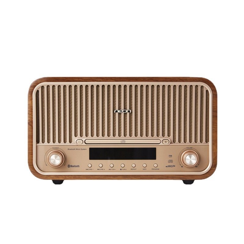 neon (Li Yang) Retro Audio Old Bluetooth Small Audio Wooden Home FM Radio Speaker CD Machine