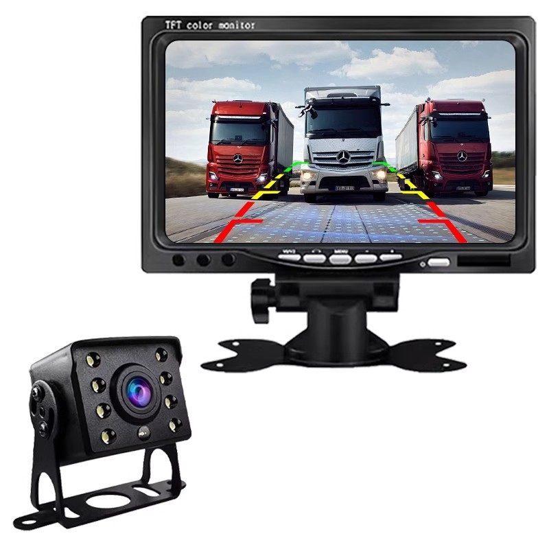 Truck bus reversing image 12v24V universal high-definition night vision rear view camera harvester car display
