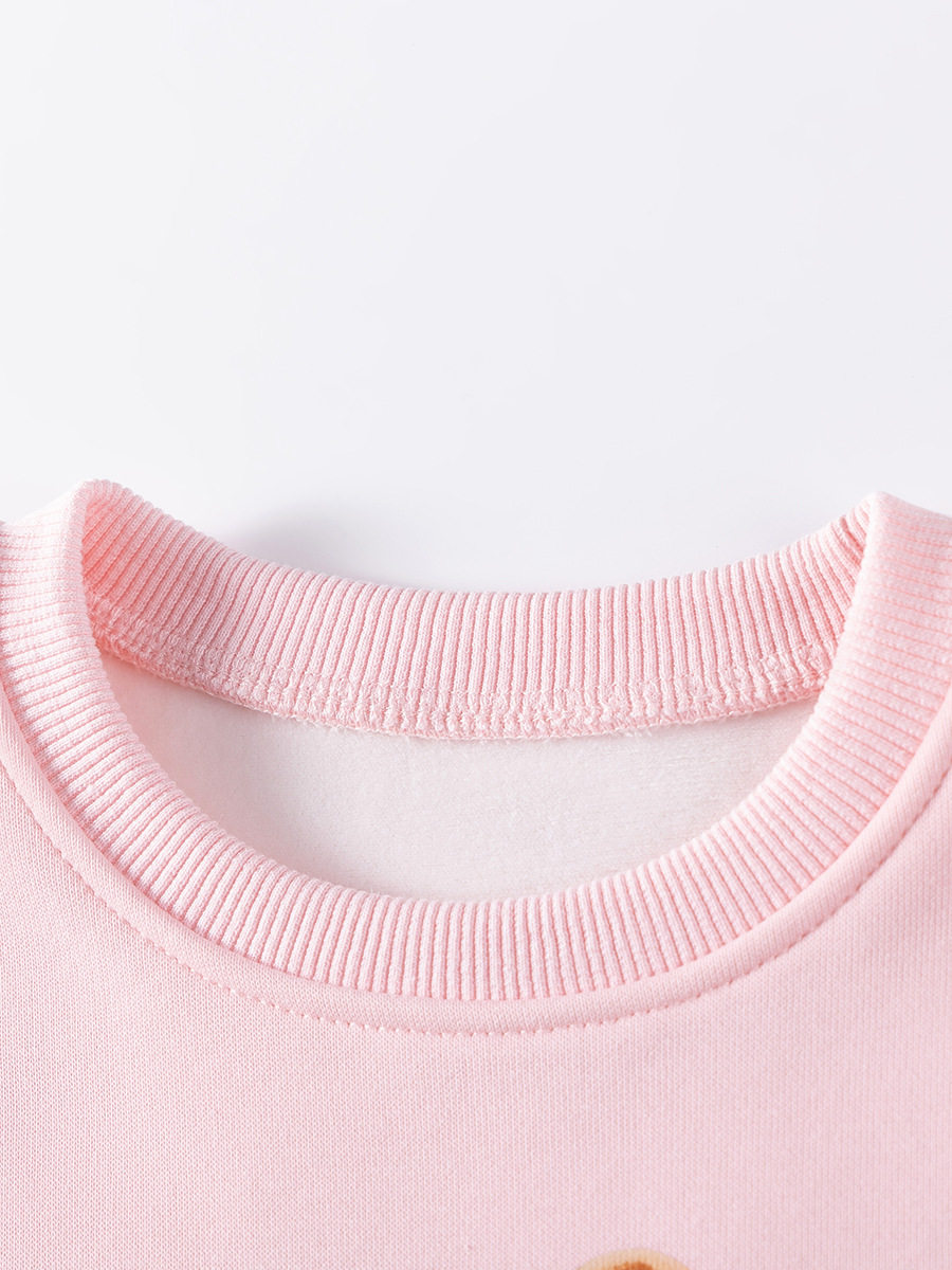 Kids' Clothing Source Factory, New Cute Girls' Set, Autumn Fleece-lined Kids' Set, Kids' Clothing Wholesale