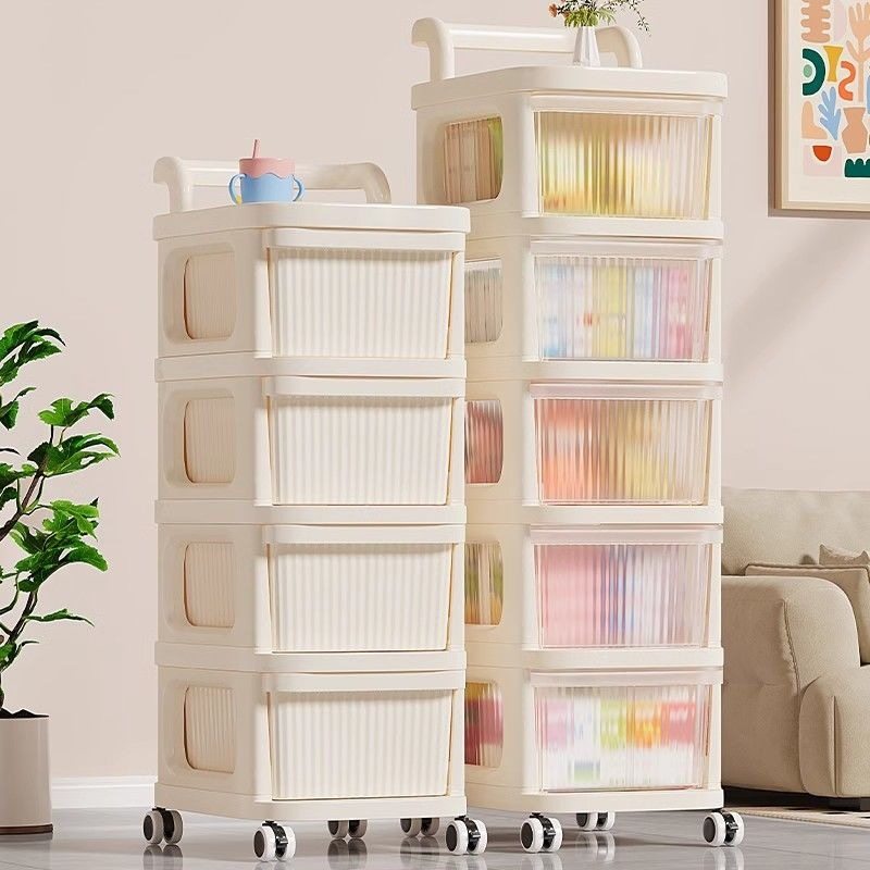 Snack Storage Drawer Cart Silent Pulley Multi-Layer Toy Box Baby Supplies Bedroom Cart Storage Rack