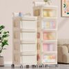 Snack Storage Drawer Cart Silent Pulley Multi-Layer Toy Box Baby Supplies Bedroom Cart Storage Rack
