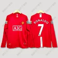 07/08 M United home long sleeved No.7 Cristiano Ronaldo with badge