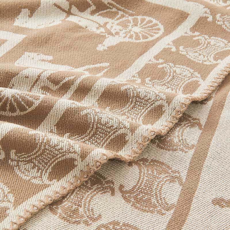 Double-Sided Jacquard Aviation Blanket, Woven Blanket, Vintage Carriage Blanket, Leisure Blanket, Nap Blanket, Office Throw Blanket, Blanket