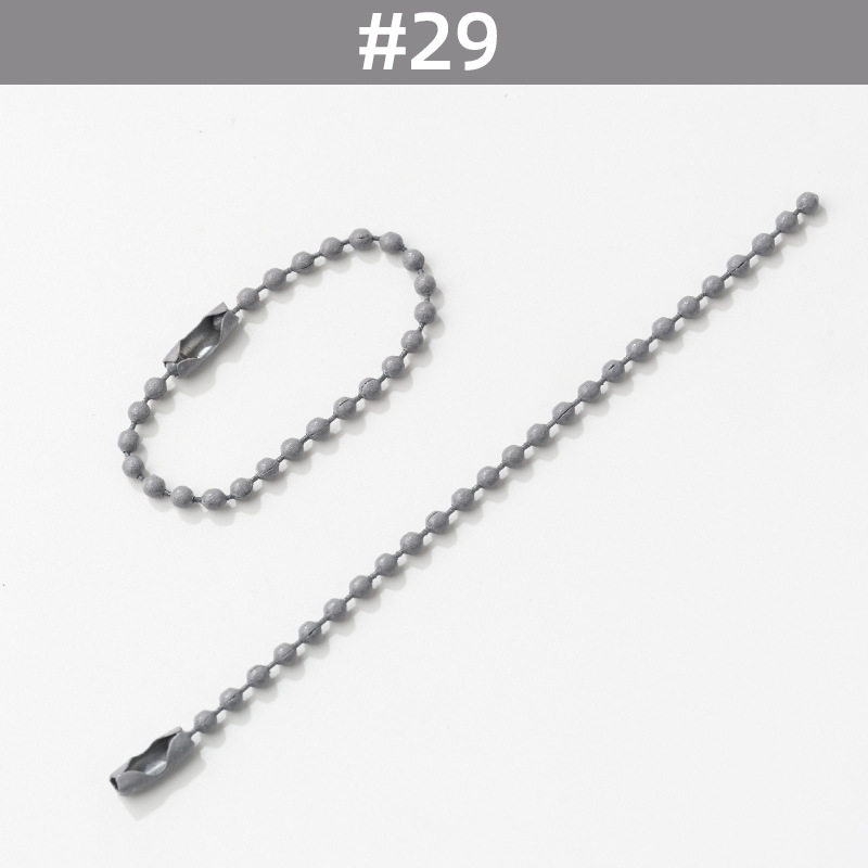 金属彩色珠链2.4mm波珠链糖果色diy饰品配件吊牌链烤漆咕卡挂链条