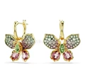 Colored diamond butterfly gold earrings
