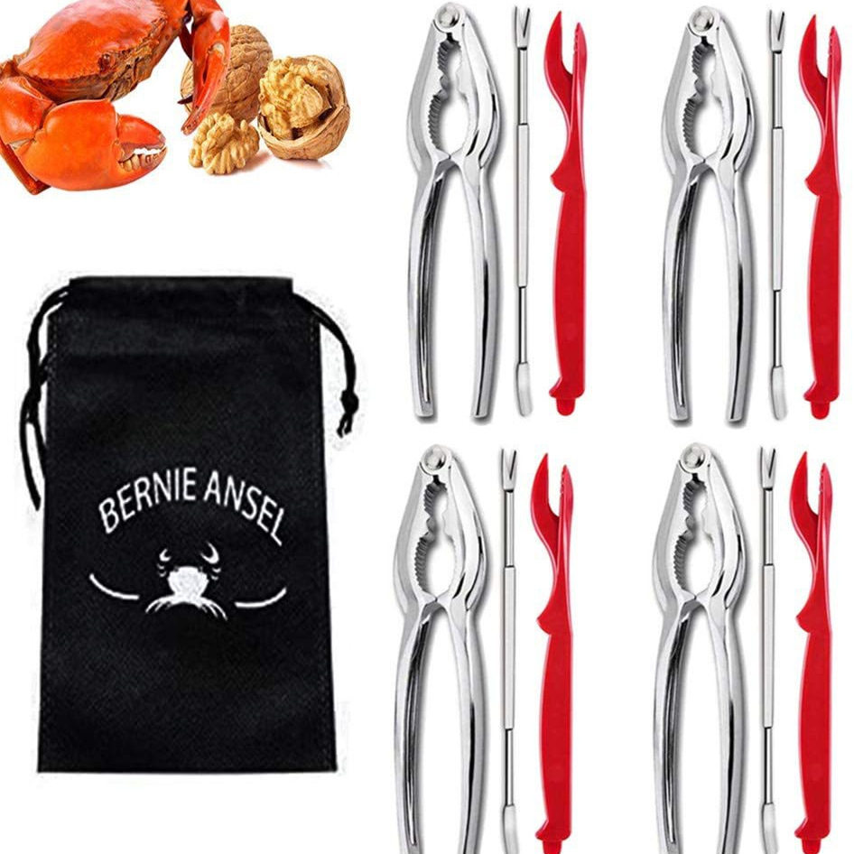 Multifunctional shelling nut clip stainless steel crab pliers household walnut pliers crab eating tool