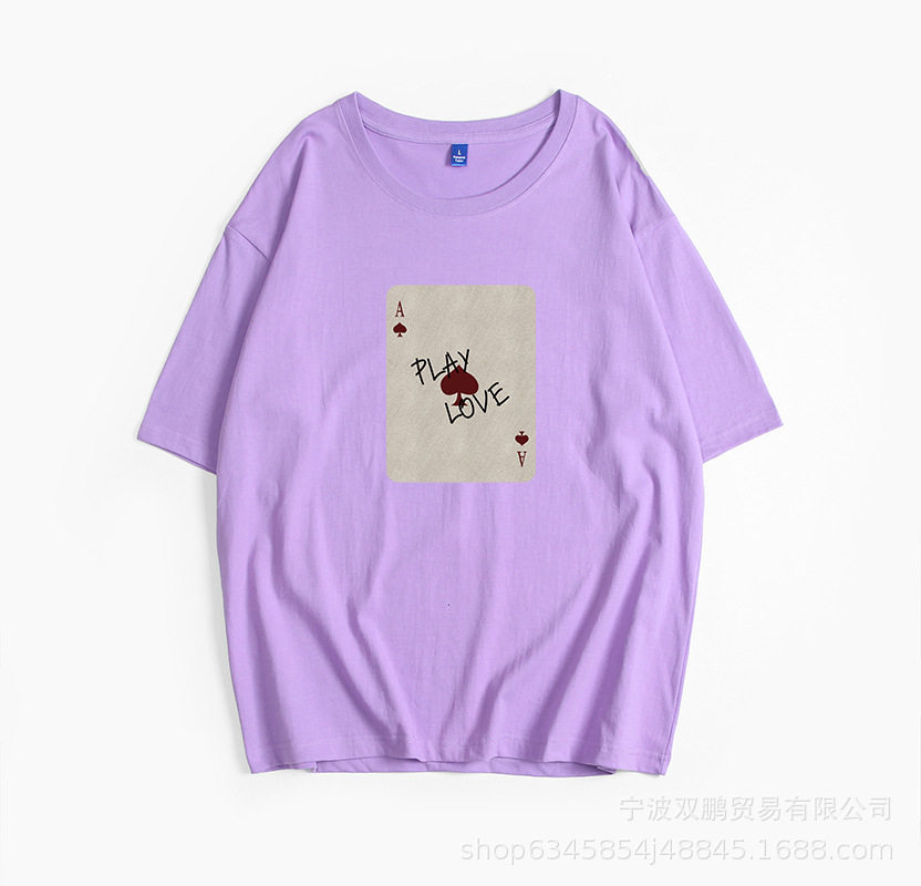 Cotton Short Sleeve T Shirt Loose Fit Round Neck Soft Fabric Unique Print Casual Wear for Women OEM Available