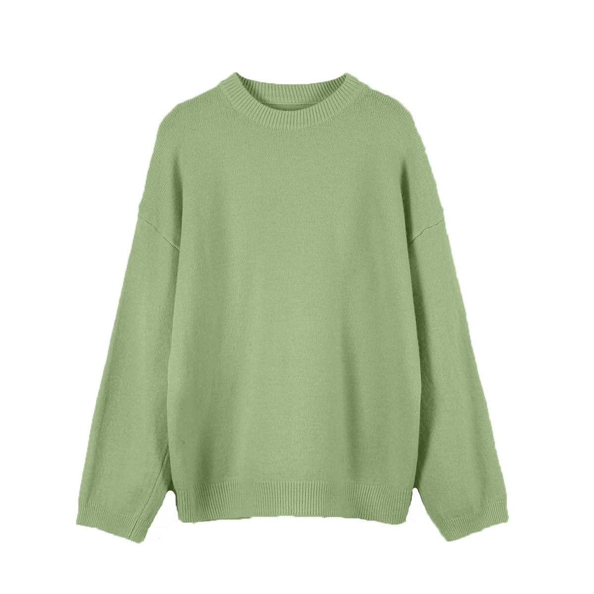 Womens Oversized Gray Pullover Sweater Soft Cashmere Blend Cozy Thick Knit Autumn Winter Casual Wear Wholesale