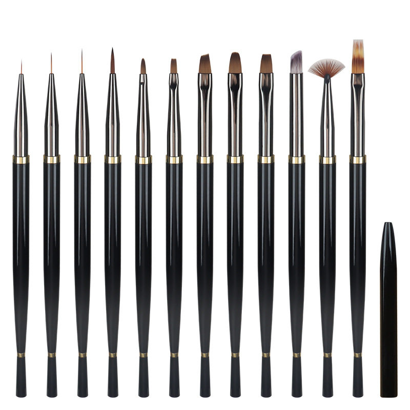 Source factory black fishtail Rod nail pen set color painting flower pull line vignetting sweep gradient phototherapy pen