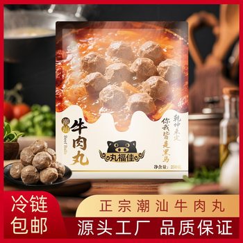 Marufuji Authentic Chaozhou-Shantou Juicy Beef Balls Handmade Beef Balls and Beef Tendon Balls 500g for Oden, Bbq, and Hot Pot