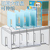 Upgraded retractable book stand acrylic transparent Macaron large capacity 5 grid bookshelf reading file rack wholesale