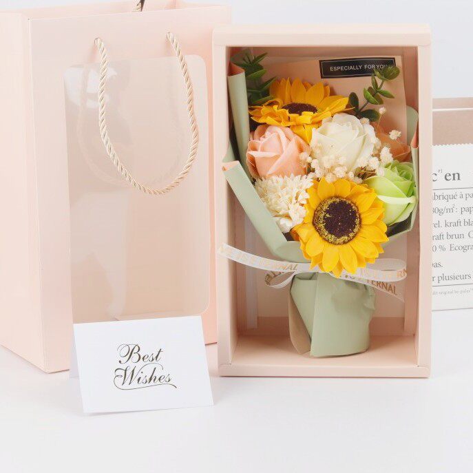 ヒマワリの緑の紙