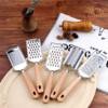 Kitchen Gadgets Wooden Handle Small Kitchen Utensils Stainless Steel Egg Beater Miscellaneous Baking Set Pizza Cheese Knife Wooden Handle