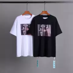 2024 spring and summer new OW classic printed trendy short-sleeved T-shirt couple's men's and women's same style one-piece delivery batch