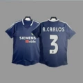04-05 real madrid away black + number 3 printed