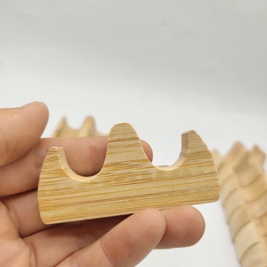 书法笔山竹制木质毛笔笔搁小号三指笔架书法用品文房四宝配件批发
