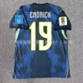 2627 brazil away game + printed number 19 star + world cup armband