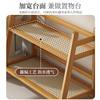 Rattan Trapezoidal Storage Rack Simple Bookshelf Bedroom Living Room Balcony Storage Rack Floor Multi-layer Storage Rack