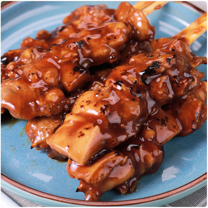 Dacheng food soy sauce flavor chicken skewers 350g Japanese chicken leg meat barbecue skewers Rosen convenience store microwave instant food